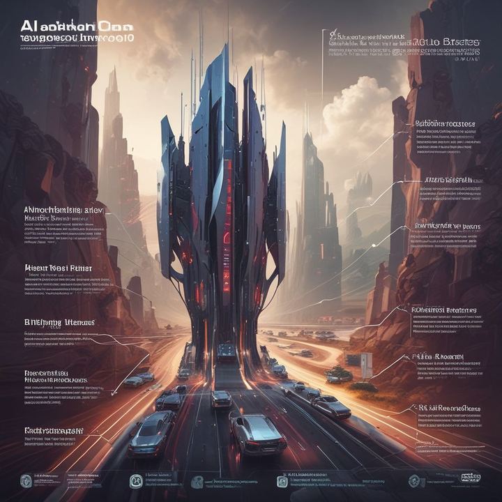 Иллюстрация: AI companies competition race technology futuristic