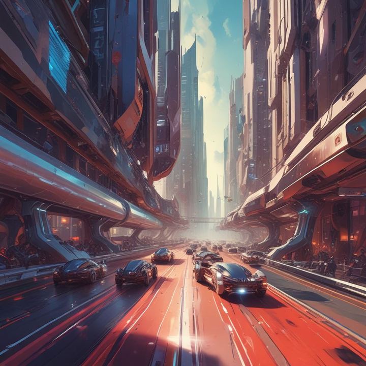 Иллюстрация: AI companies competition race technology futuristic