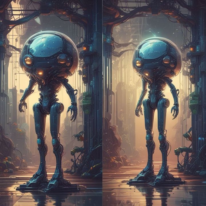 Иллюстрация: artificial intelligence neural network comparison futuristic