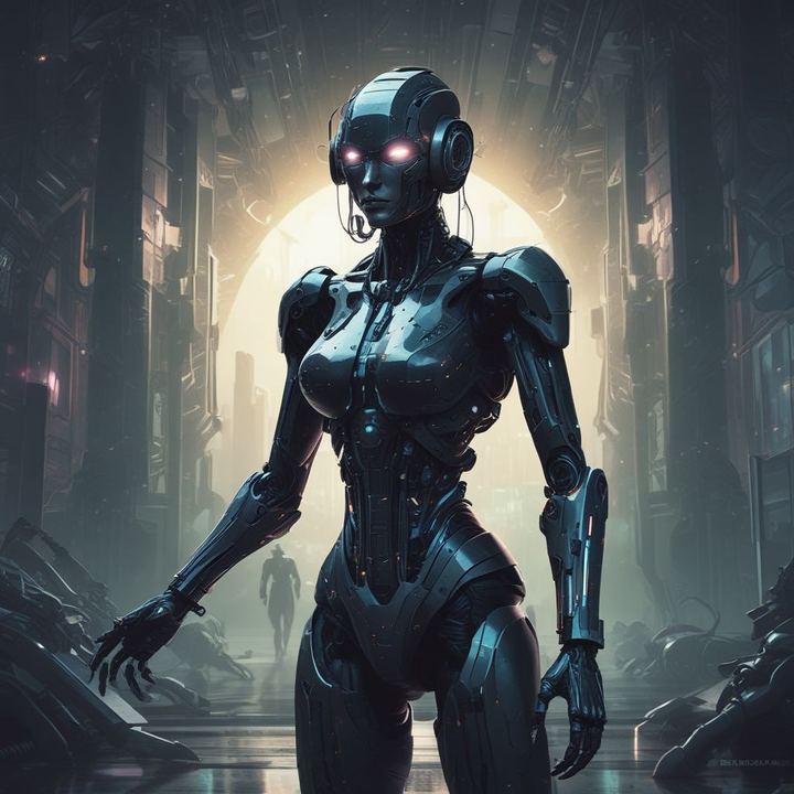 Иллюстрация: xAI Grok artificial intelligence dark futuristic