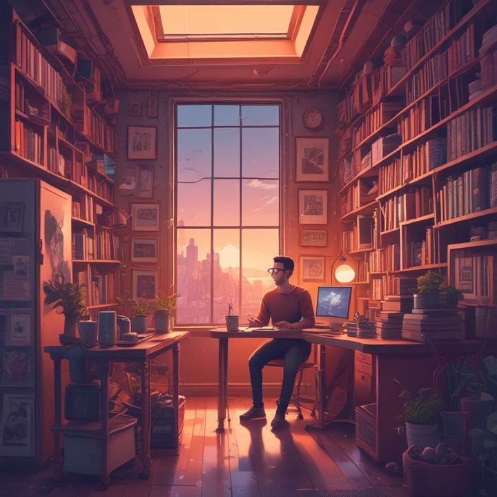 Иллюстрация: architect to programmer career change creative journey