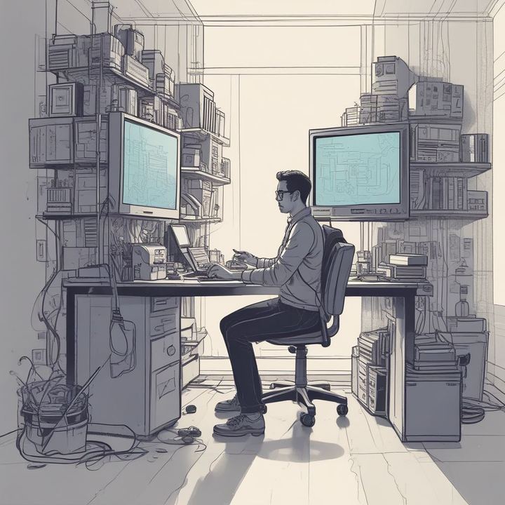 Иллюстрация: architect to programmer career change creative journey