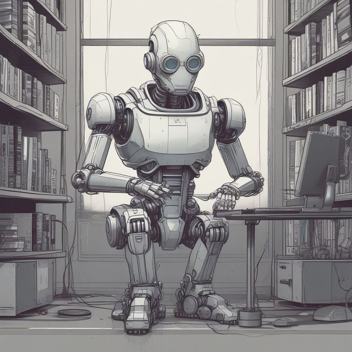 Иллюстрация: SEO audit automation robot analyzing website