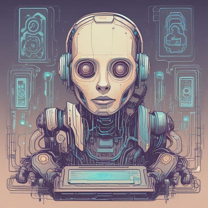 Иллюстрация: AI chatbot assistant digital interface