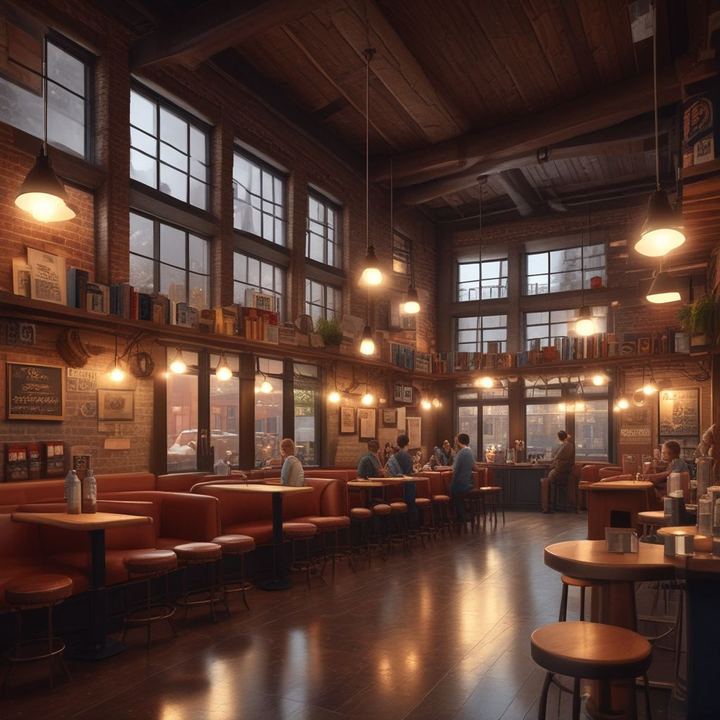 Иллюстрация: coffee shop business marketing experience cozy