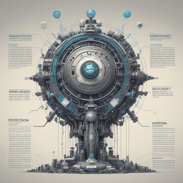 Иллюстрация: search engine algorithm evolution futuristic