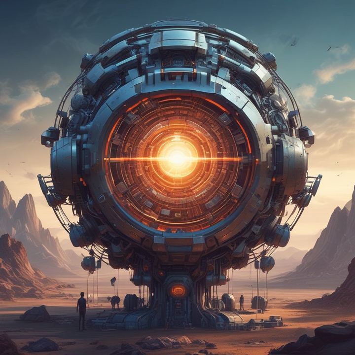 Иллюстрация: search engine algorithm evolution futuristic