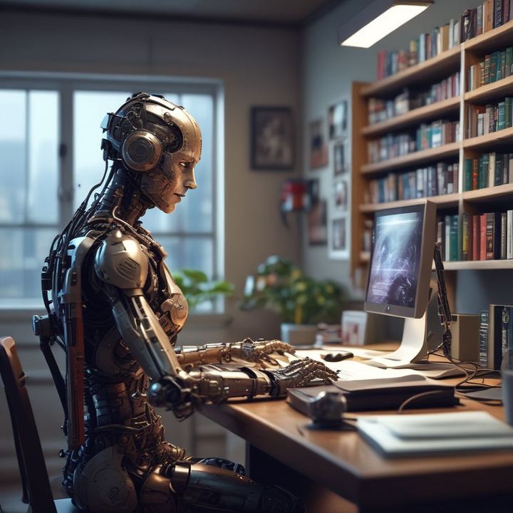 Иллюстрация: content marketing AI writing automation