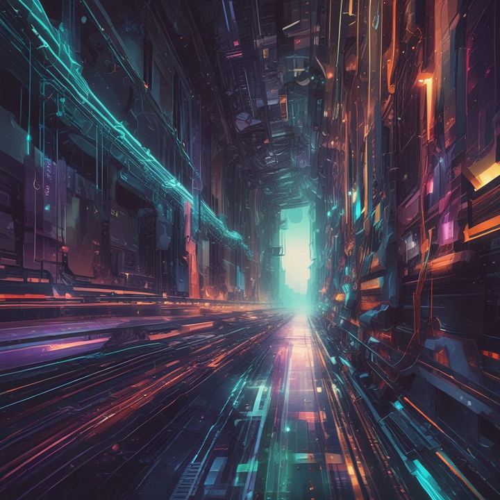 Иллюстрация: AI powered IDE code editor futuristic interface