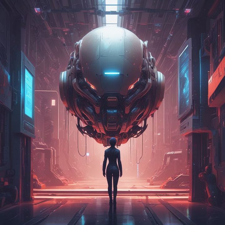 Иллюстрация: multimodal AI vision voice code futuristic